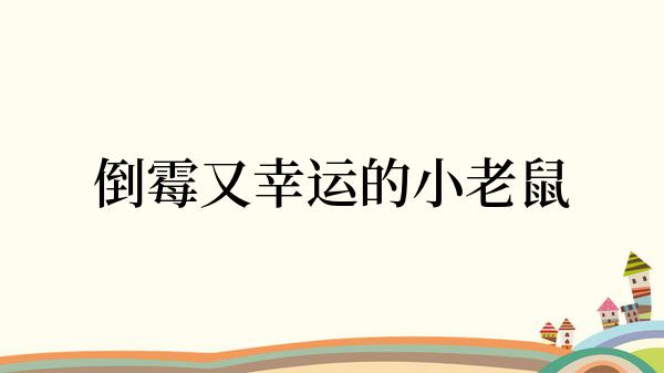 倒霉又幸运的小老鼠