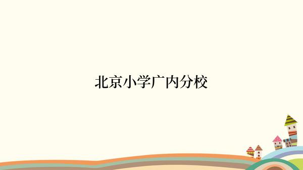 北京小学广内分校