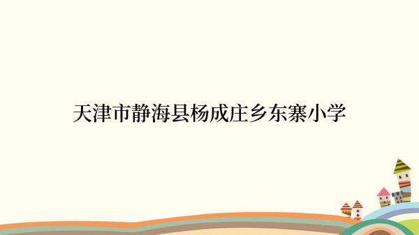 天津市静海县杨成庄乡东寨小学