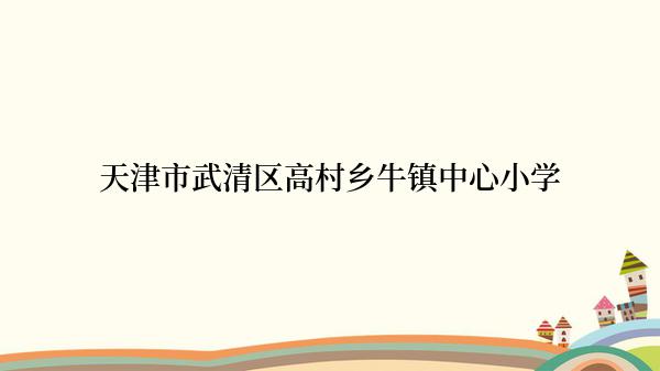 天津市武清区高村乡牛镇中心小学