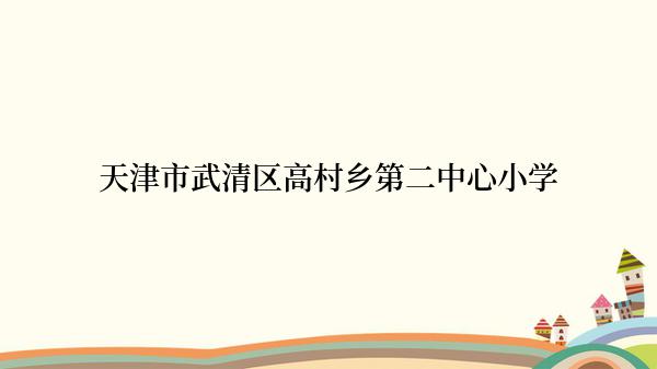 天津市武清区高村乡第二中心小学