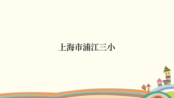 上海市浦江三小