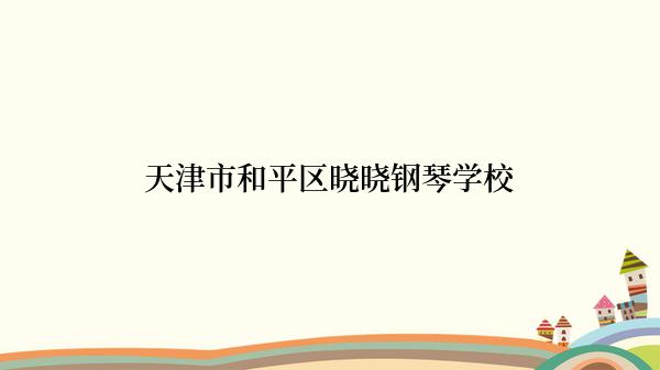 天津市和平区晓晓钢琴学校