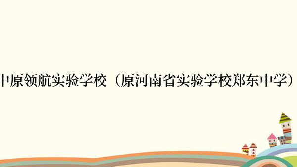 中原领航实验学校（原河南省实验学校郑东中学）