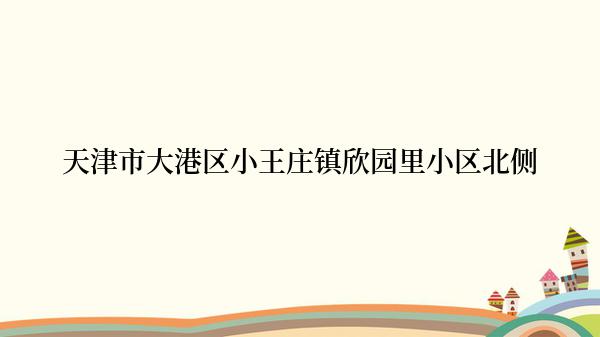 天津市大港区小王庄镇欣园里小区北侧