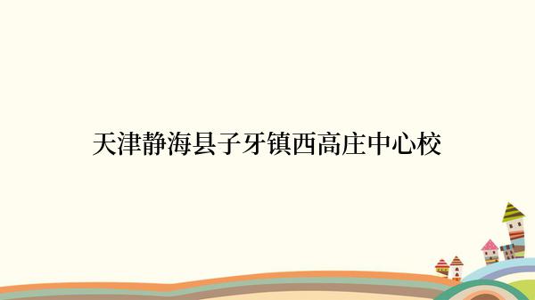 天津静海县子牙镇西高庄中心校